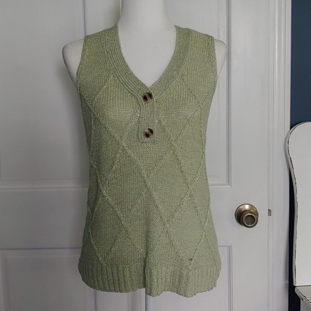 Cyrus ribbon knit baggy sweater vest